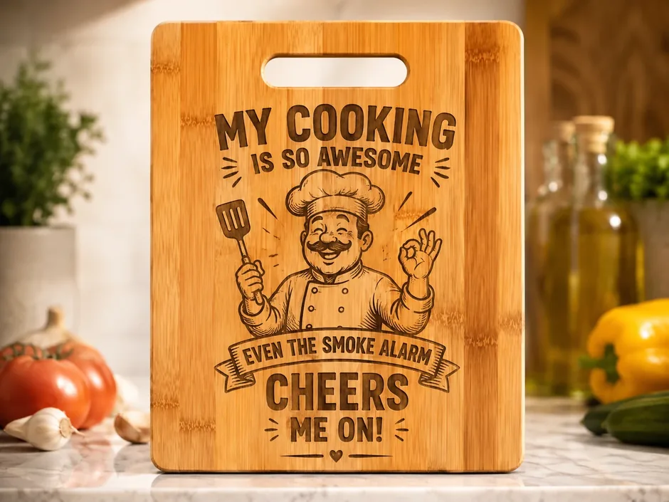 Personalised engraved bamboo chopping board gift by Gift4You UK Personalised engraved bamboo chopping board gift by Gift4You UK
